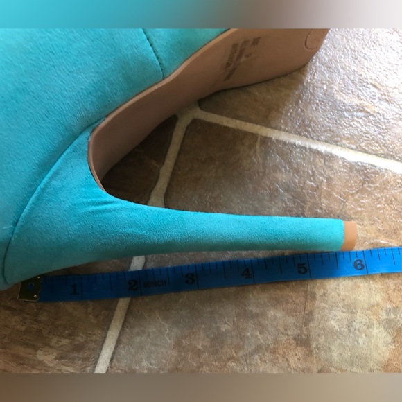 WOMENS FAUX SUEDE PLATFORM HIGH HEEL PUMPS SIZE: 9.0 - Picture 9 of 10